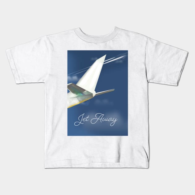 Jet Away Kids T-Shirt by nickemporium1